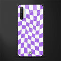 purple white trippy check pattern glass case for realme x2 image