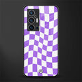 purple white trippy check pattern glass case for vivo x70 pro plus image
