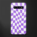 purple white trippy check pattern glass case for samsung galaxy s10 plus image