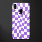 purple white trippy check pattern glass case for vivo y93 image