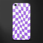 purple white trippy check pattern glass case for iphone 6 plus image