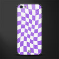 purple white trippy check pattern glass case for iphone 6s image