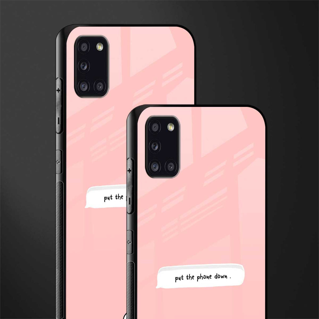 put the phone down glass case for samsung galaxy a31 image-2