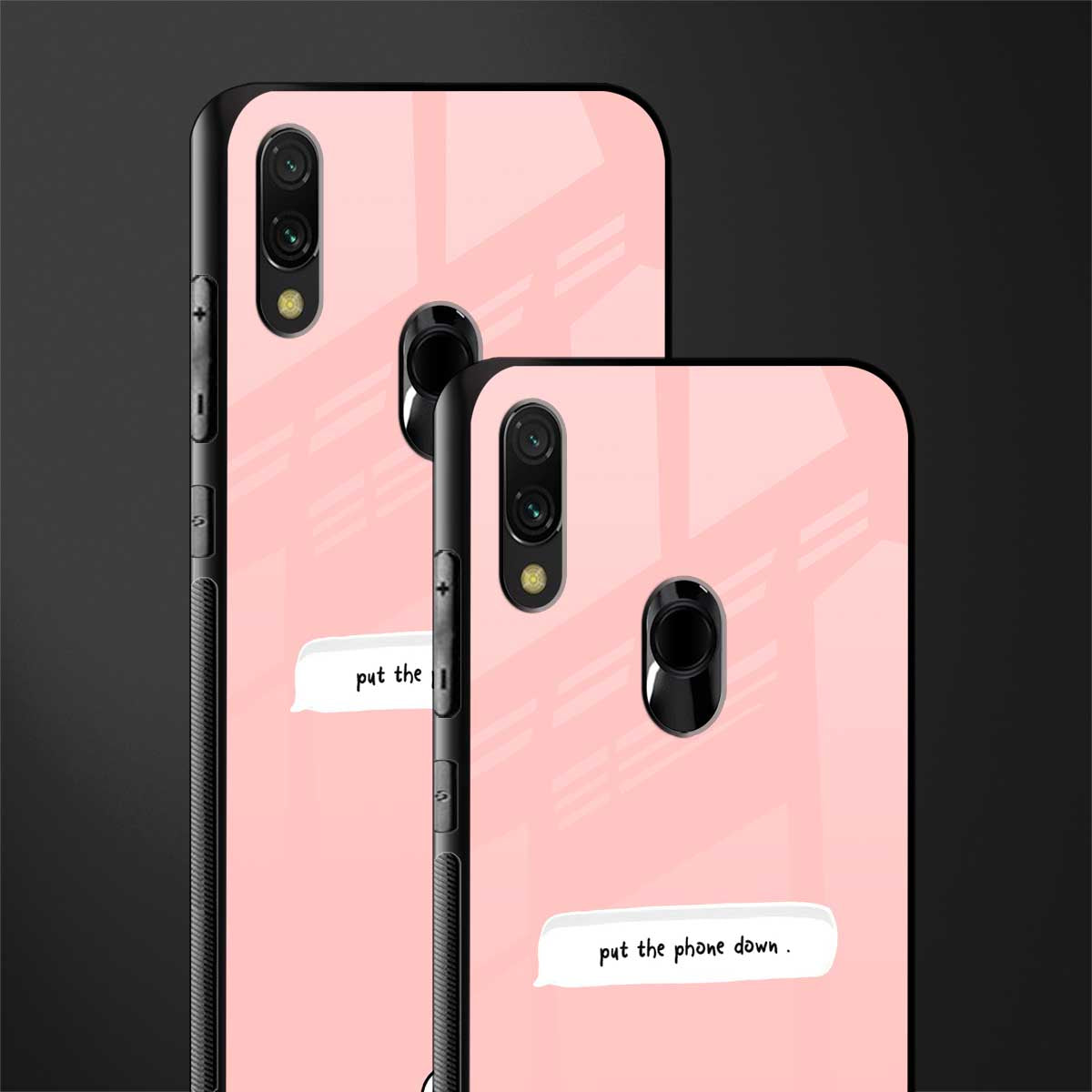put the phone down glass case for redmi y3 image-2
