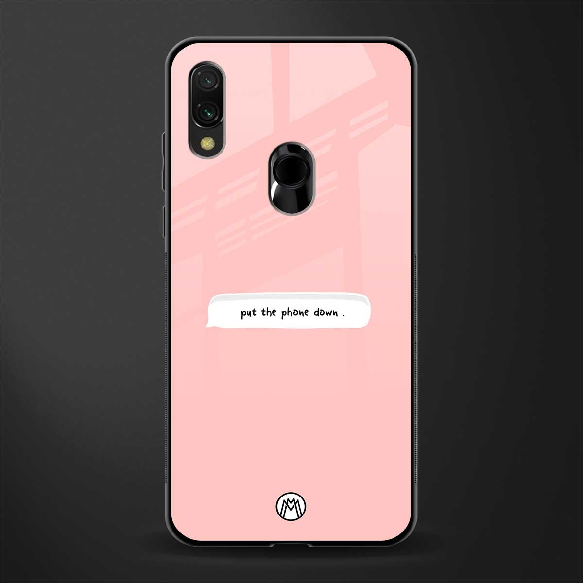 put the phone down glass case for redmi y3 image