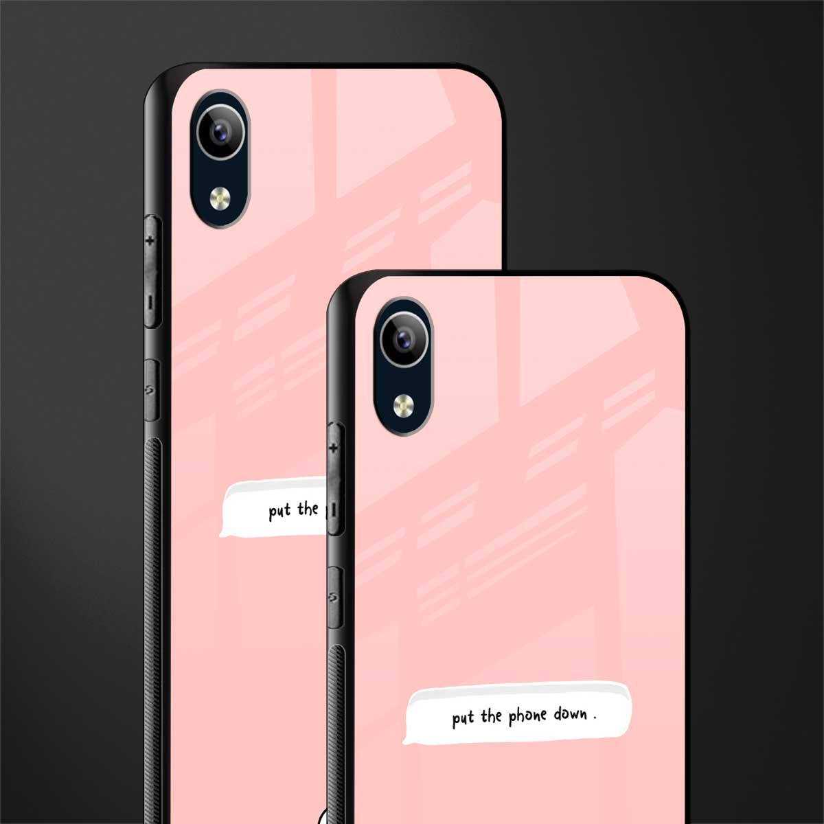 put the phone down glass case for vivo y1s without fingerprint image-2