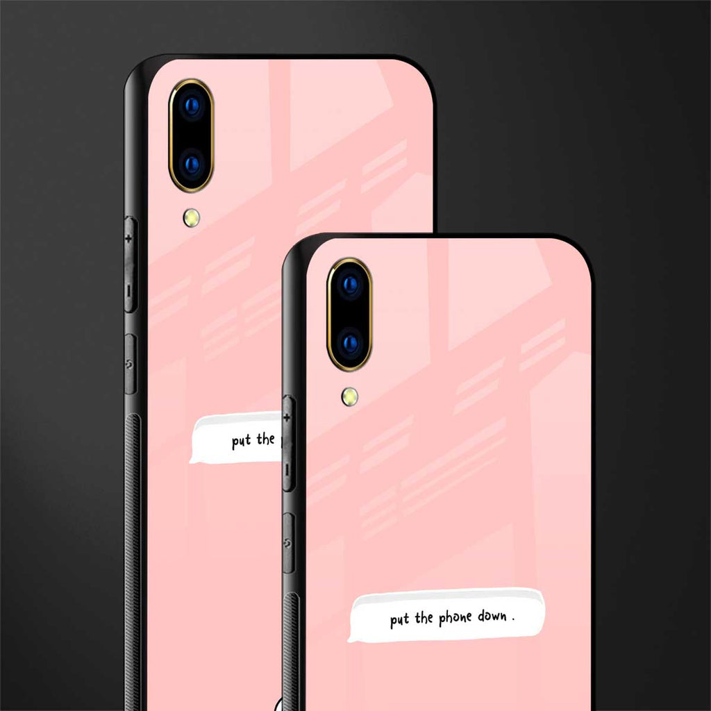 put the phone down glass case for vivo v11 pro image-2