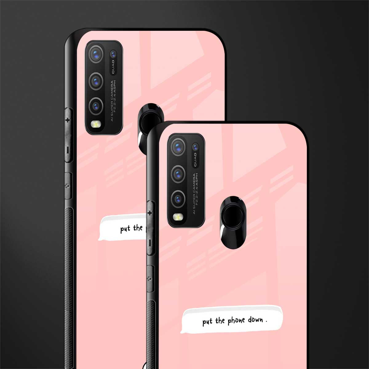 put the phone down glass case for vivo y50 image-2