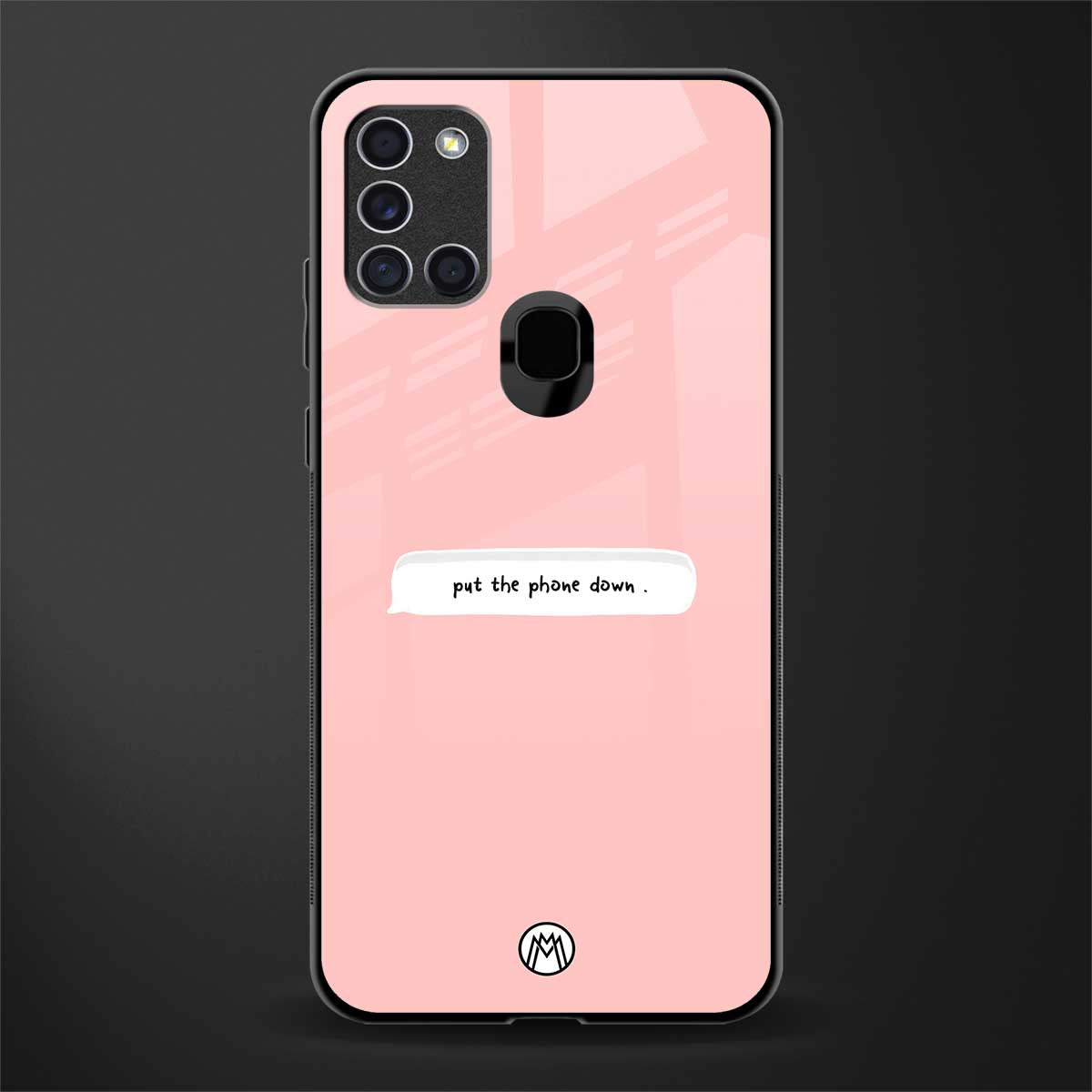 put the phone down glass case for samsung galaxy a21s image