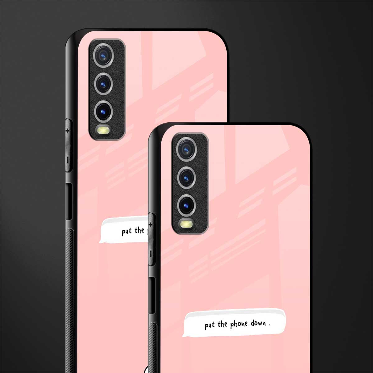 put the phone down glass case for vivo y12s image-2