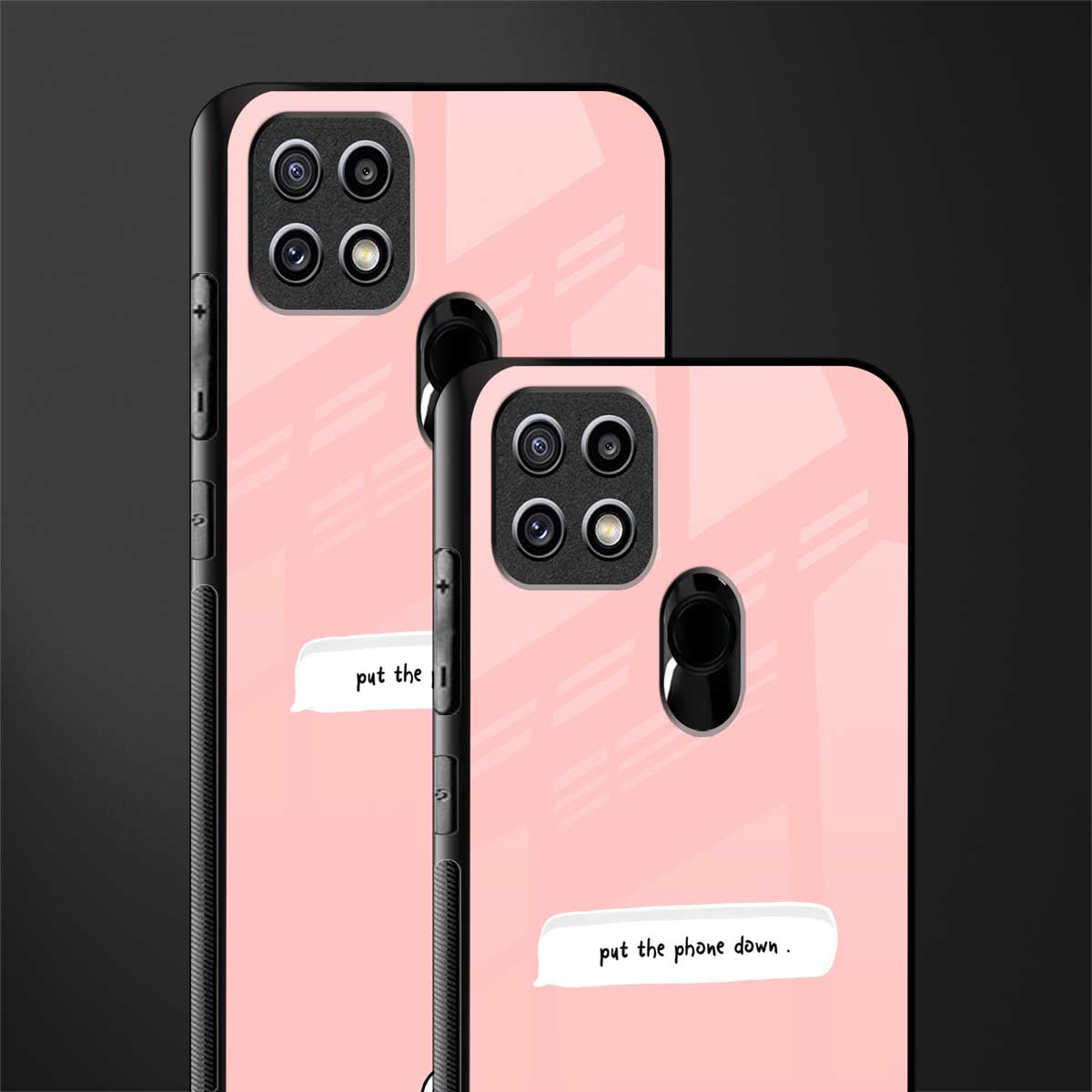 put the phone down glass case for oppo a15s image-2