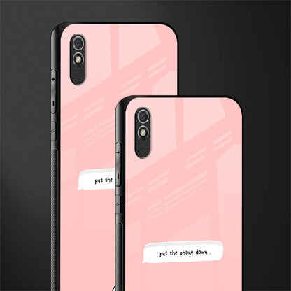 put the phone down glass case for redmi 9i image-2
