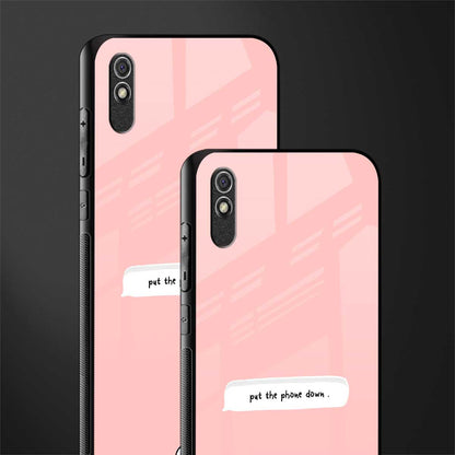 put the phone down glass case for redmi 9a image-2