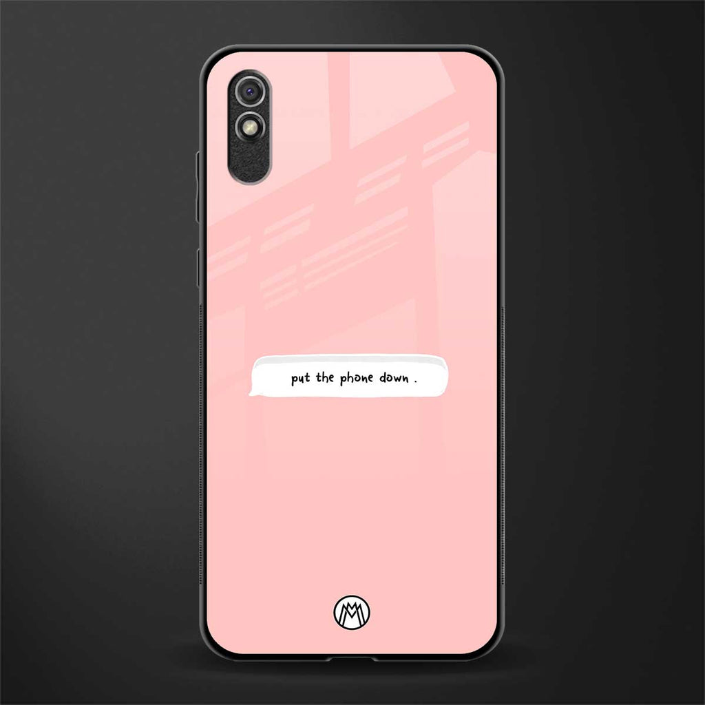 put the phone down glass case for redmi 9a image