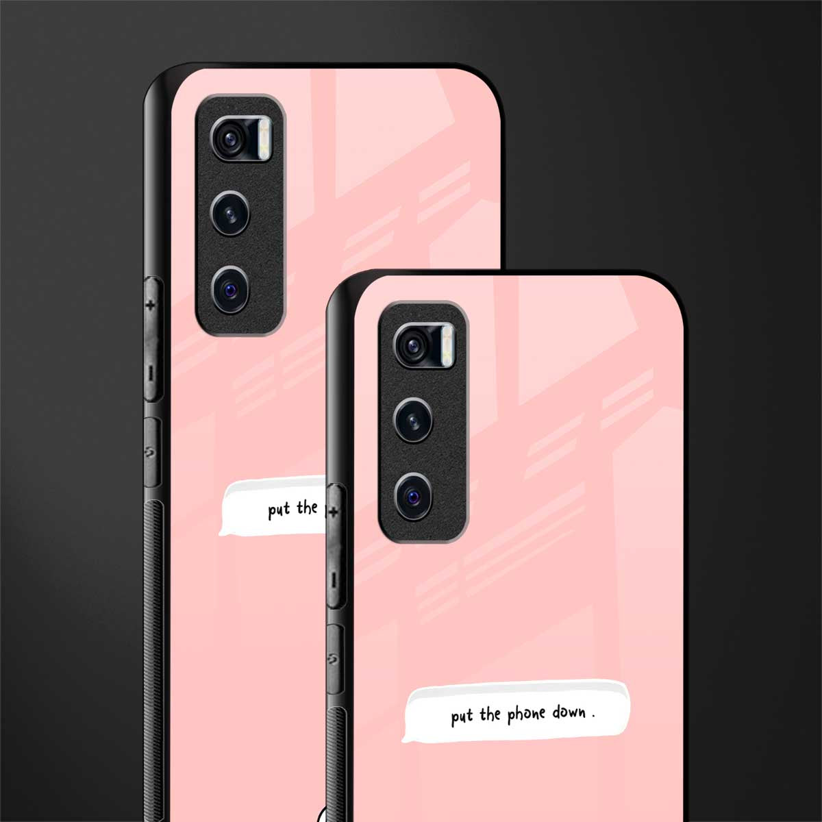put the phone down glass case for vivo v20 se image-2