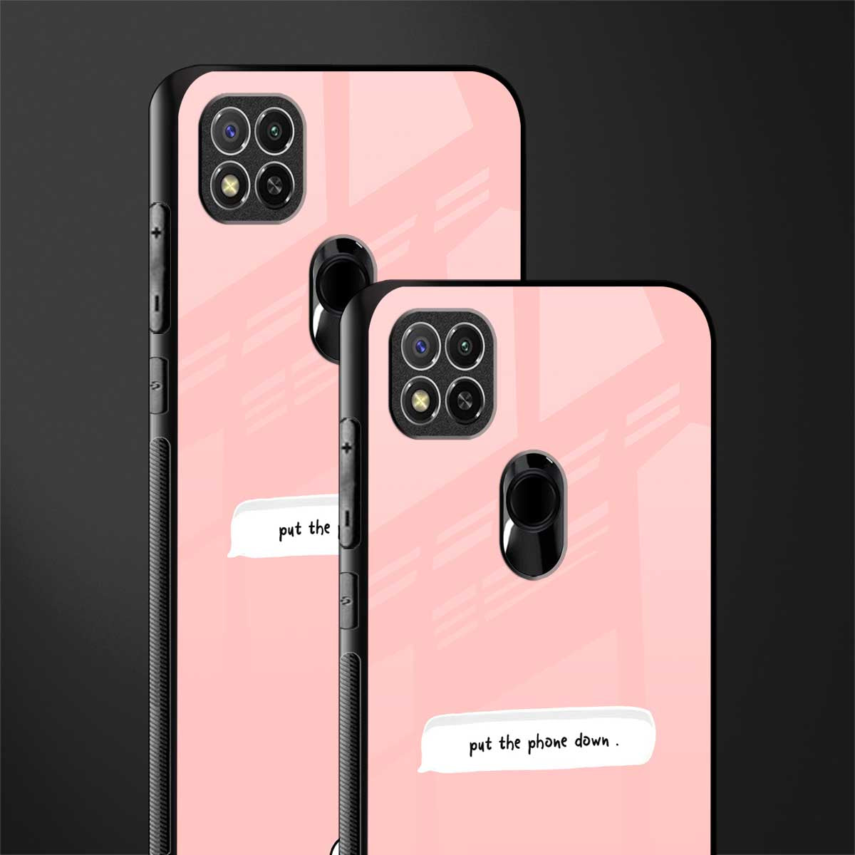 put the phone down glass case for redmi 9c image-2
