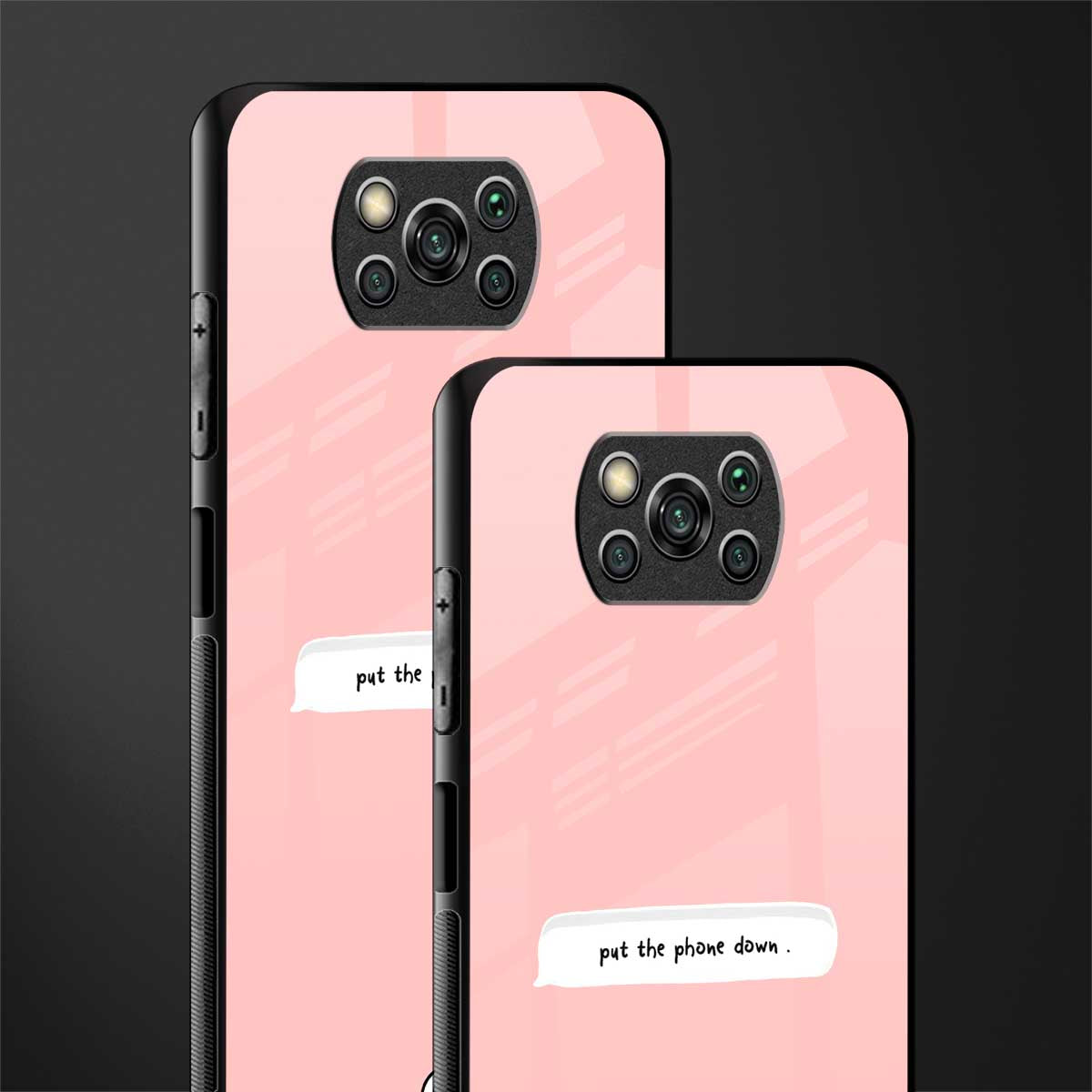 put the phone down glass case for poco x3 pro image-2