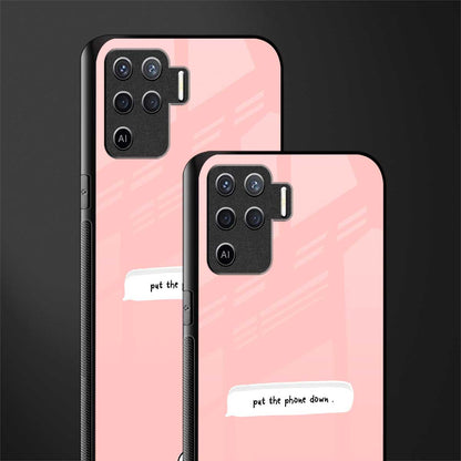 put the phone down glass case for oppo f19 pro image-2