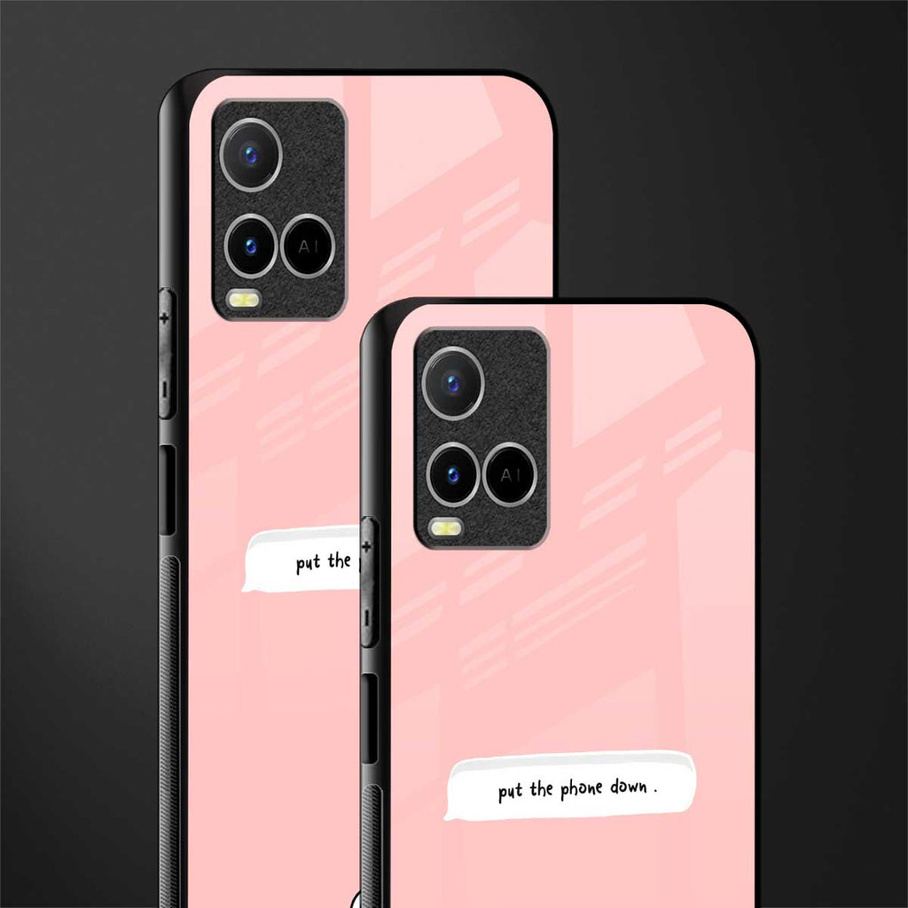 put the phone down glass case for vivo y21t image-2
