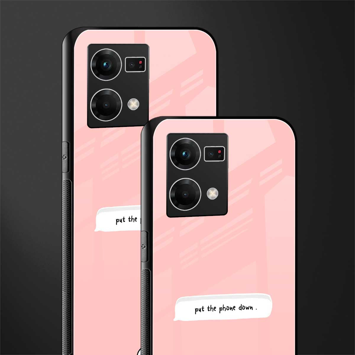 put the phone down back phone cover | glass case for oppo f21 pro 4g