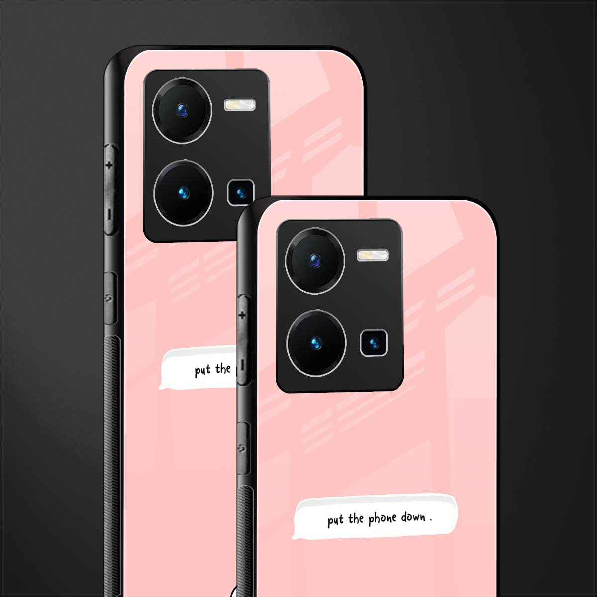 put the phone down back phone cover | glass case for vivo y35 4g