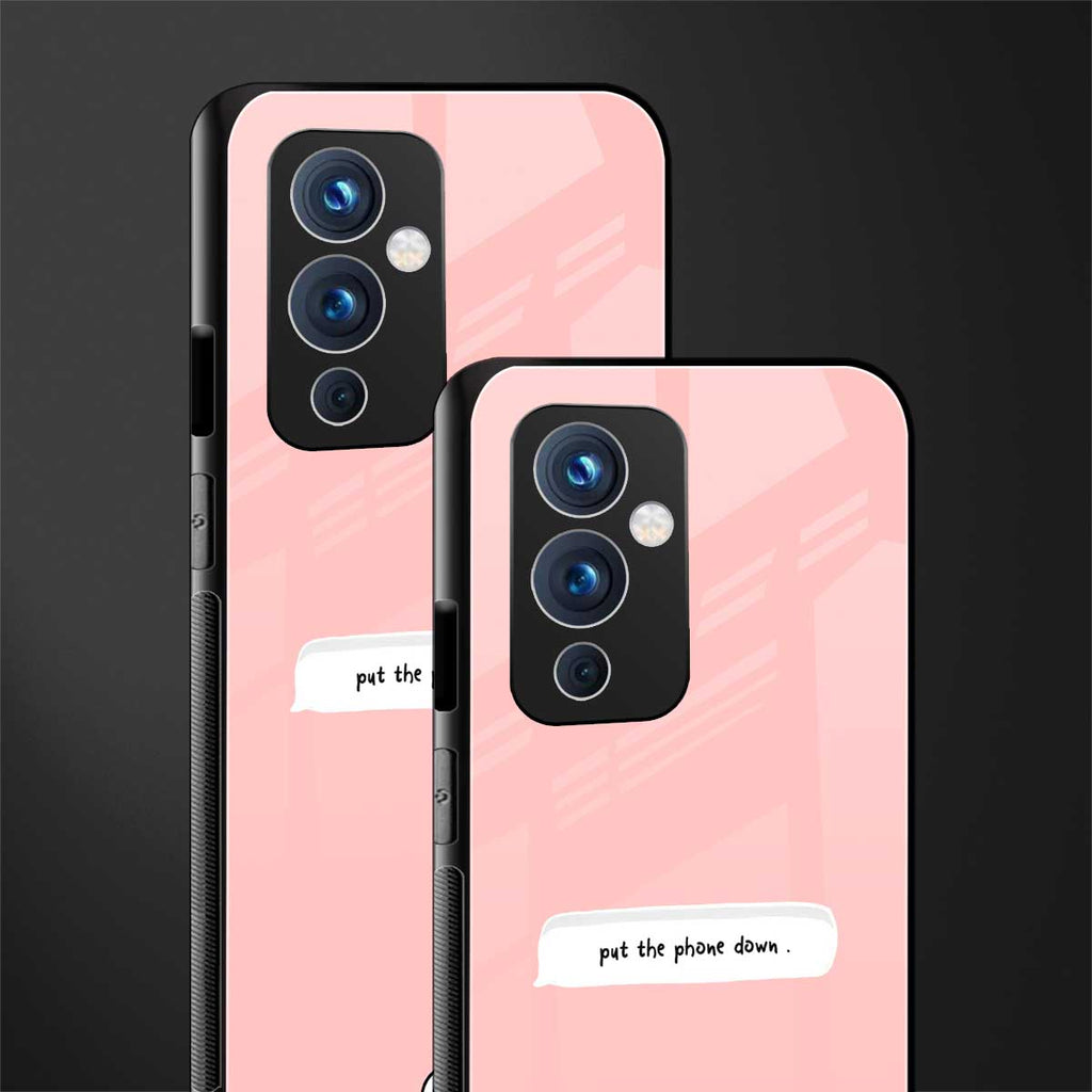 put the phone down back phone cover | glass case for oneplus 9