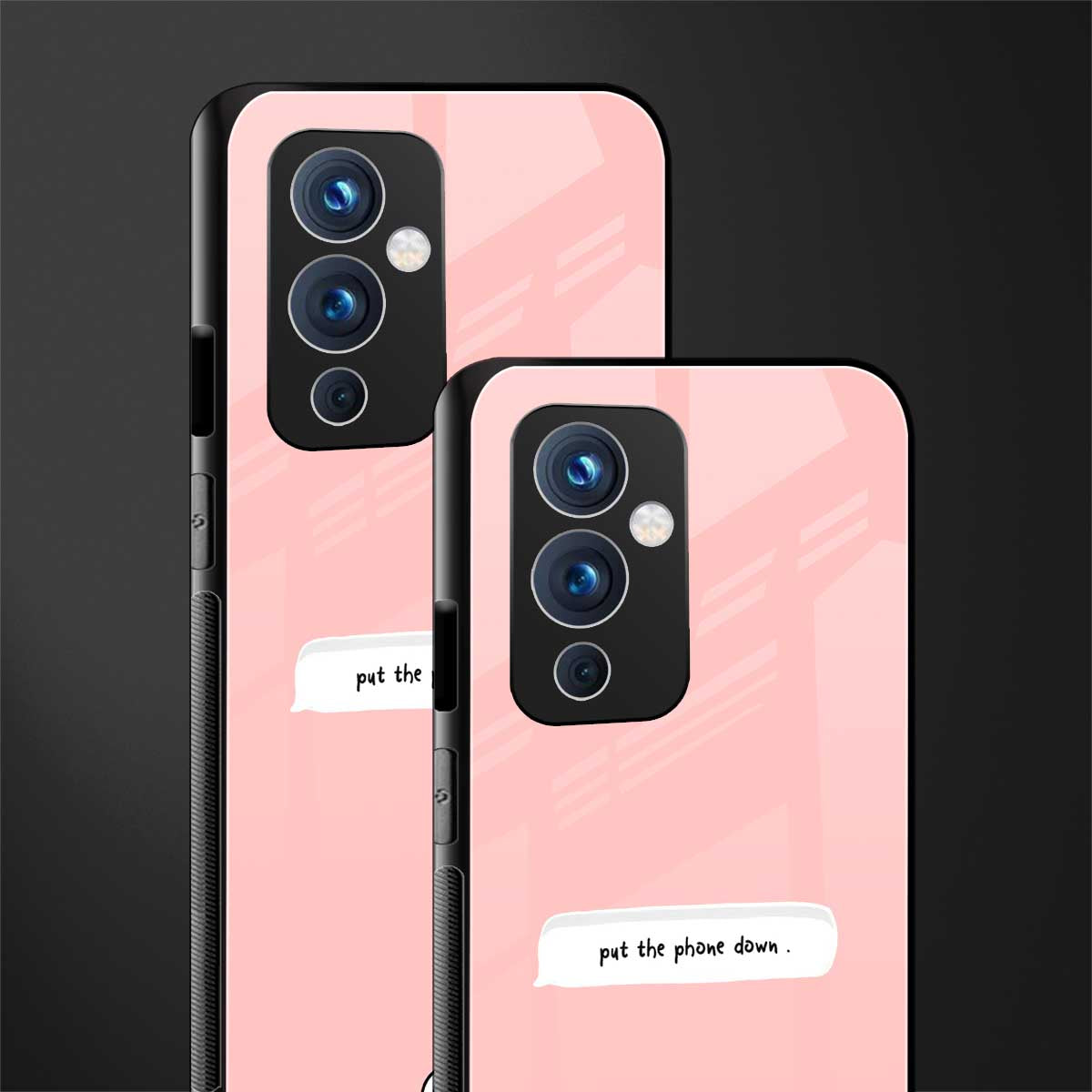 put the phone down back phone cover | glass case for oneplus 9