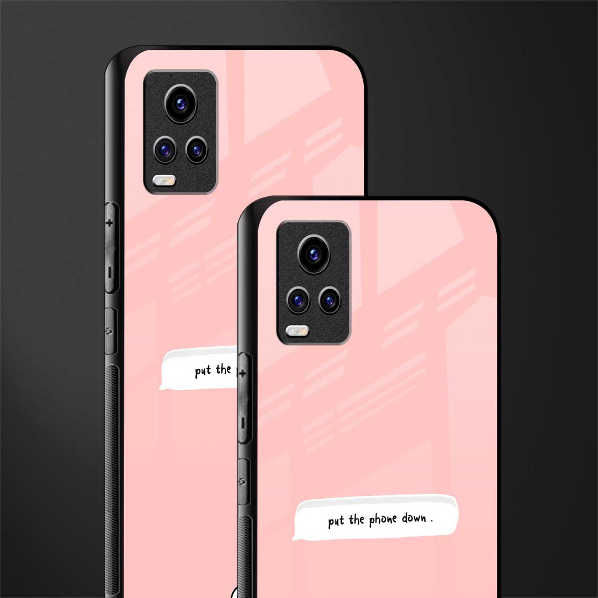 put the phone down back phone cover | glass case for vivo v21e 4g