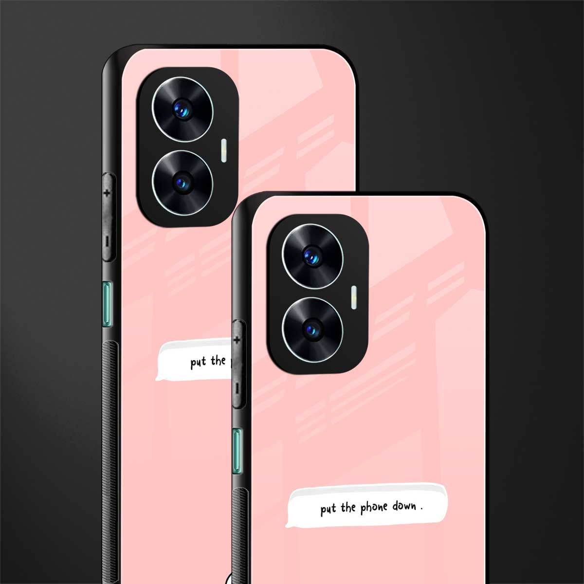 put the phone down back phone cover | glass case for realme c55