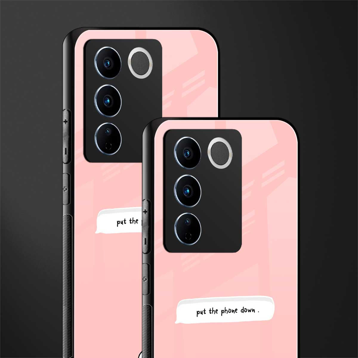 put the phone down back phone cover | glass case for vivo v27 pro 5g