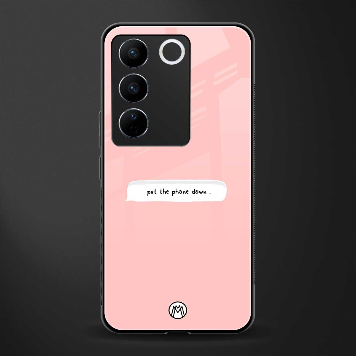 put the phone down back phone cover | glass case for vivo v27 pro 5g