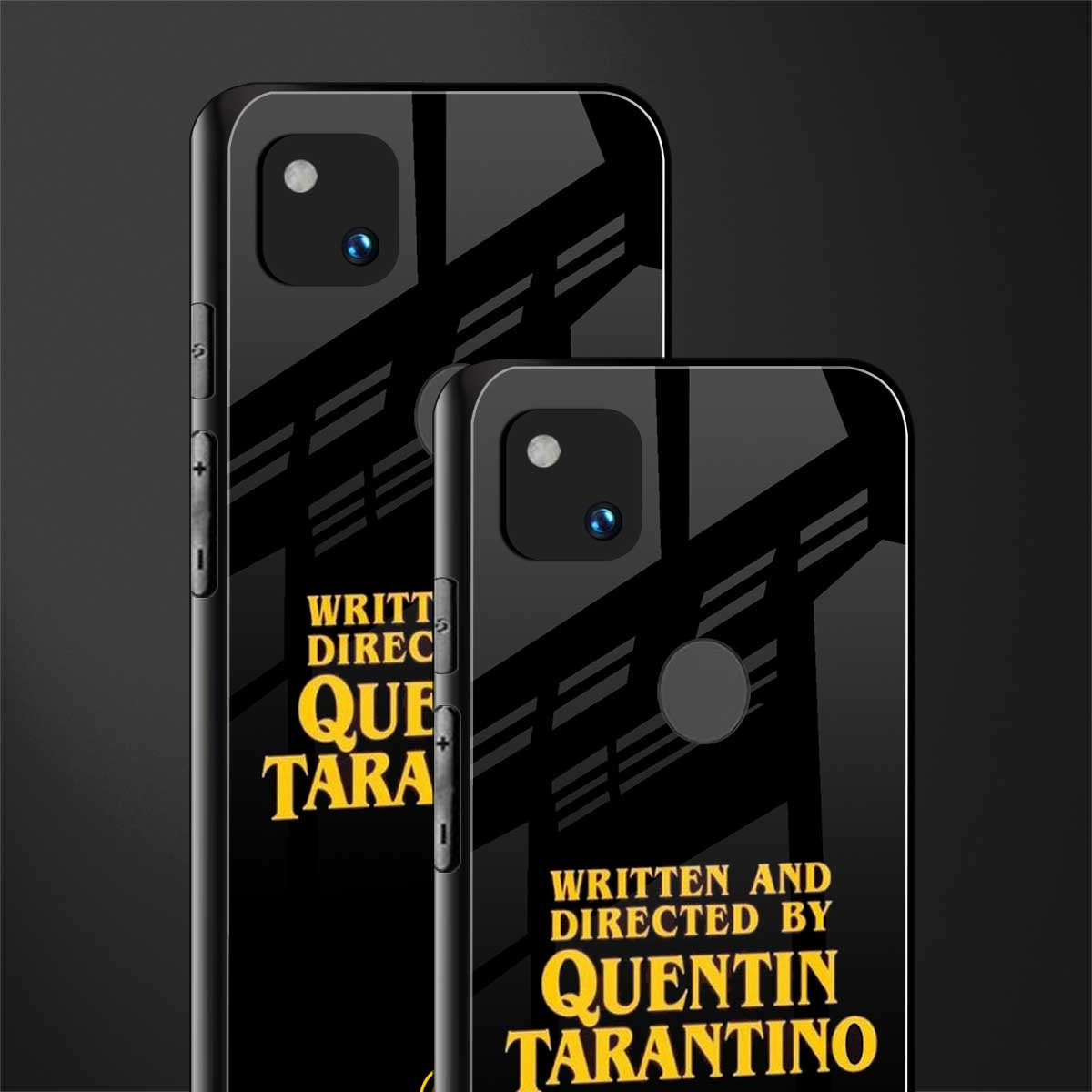 quentin tarantino back phone cover | glass case for google pixel 4a 4g