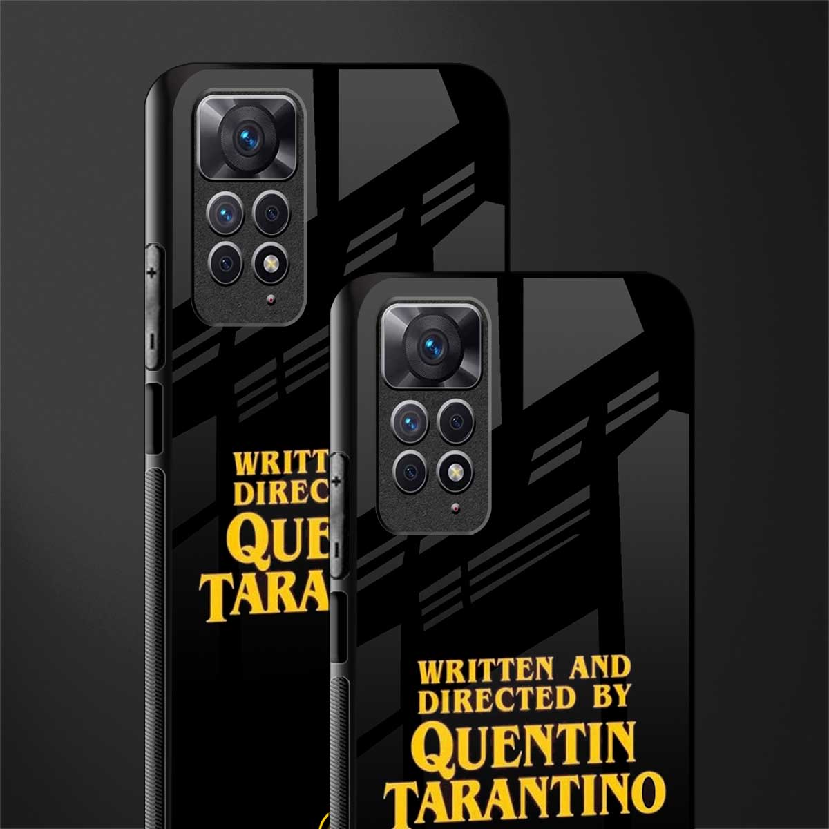 quentin tarantino back phone cover | glass case for redmi note 11 pro plus 4g/5g