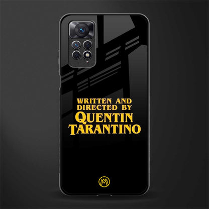 quentin tarantino back phone cover | glass case for redmi note 11 pro plus 4g/5g