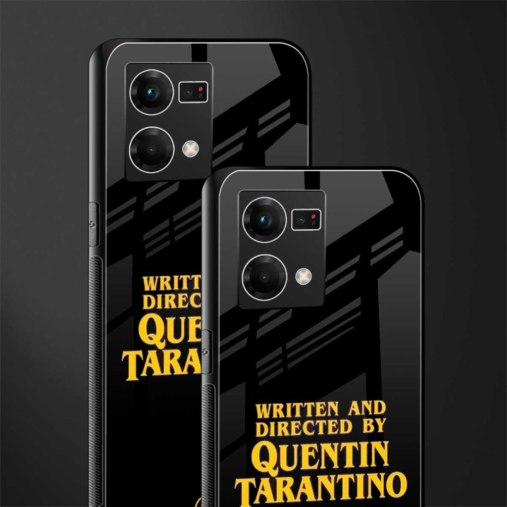 quentin tarantino back phone cover | glass case for oppo f21 pro 4g