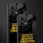 quentin tarantino back phone cover | glass case for oppo f21 pro 4g