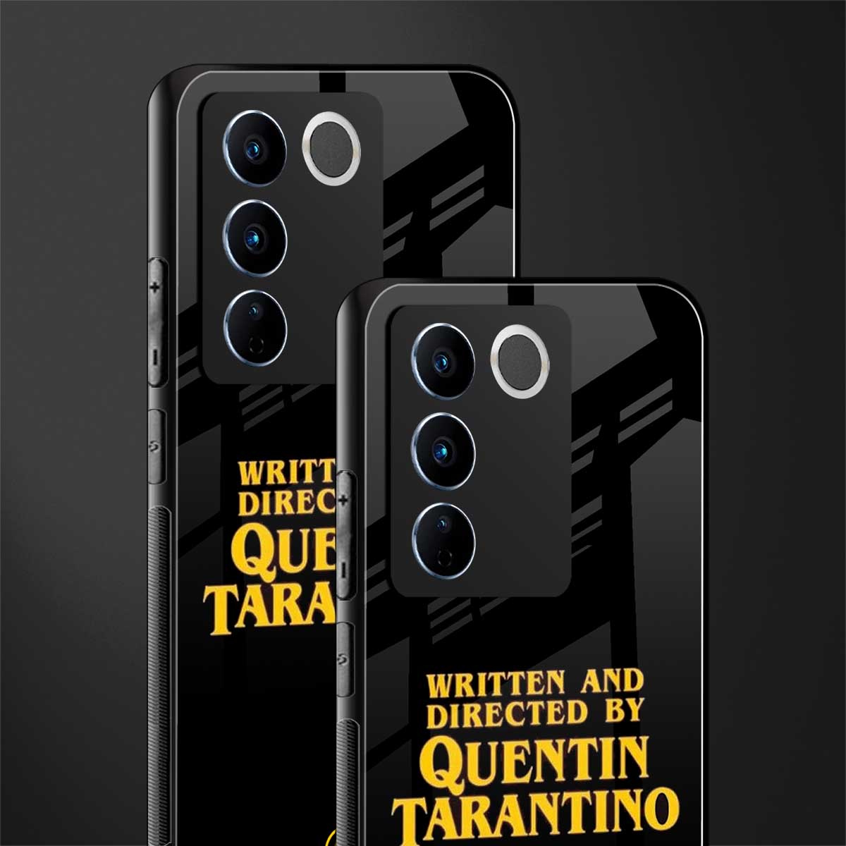 quentin tarantino back phone cover | glass case for vivo v27 pro 5g