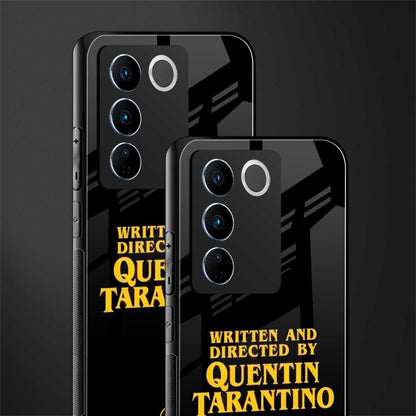 quentin tarantino back phone cover | glass case for vivo v27 pro 5g