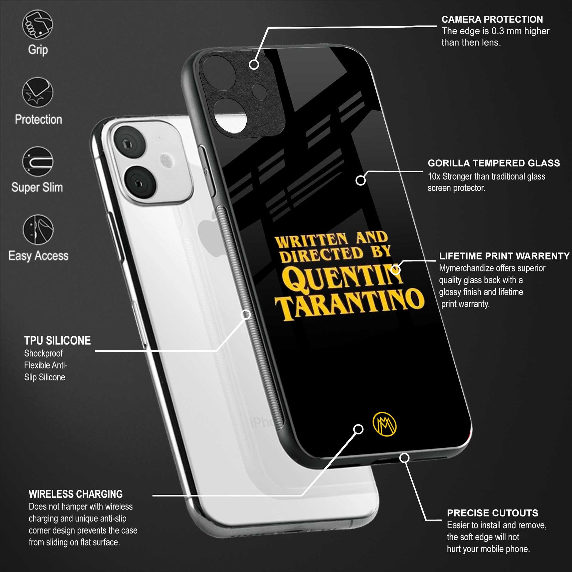 quentin tarantino glass case for iphone xs max image-4