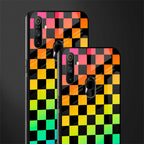 rainbow check pattern glass case for realme narzo 20a image-2
