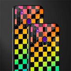 rainbow check pattern glass case for realme narzo 10 image-2
