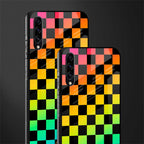 rainbow check pattern glass case for samsung galaxy a50s image-2