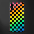 rainbow check pattern glass case for samsung galaxy a30s image
