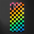 rainbow check pattern glass case for samsung galaxy note 10 plus image