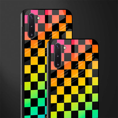 rainbow check pattern glass case for samsung galaxy note 10 image-2