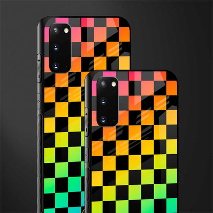 rainbow check pattern glass case for samsung galaxy s20 image-2