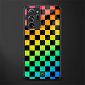 rainbow check pattern glass case for samsung galaxy note 20 ultra 5g image