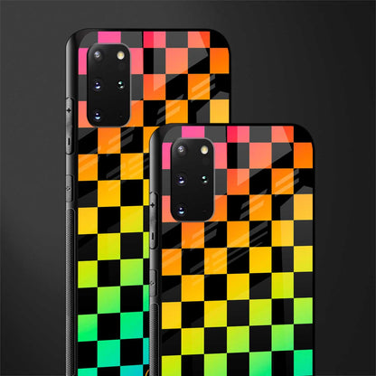 rainbow check pattern glass case for samsung galaxy s20 plus image-2