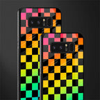 rainbow check pattern glass case for samsung galaxy note 8 image-2