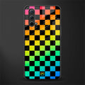 rainbow check pattern glass case for oneplus nord ce 5g image